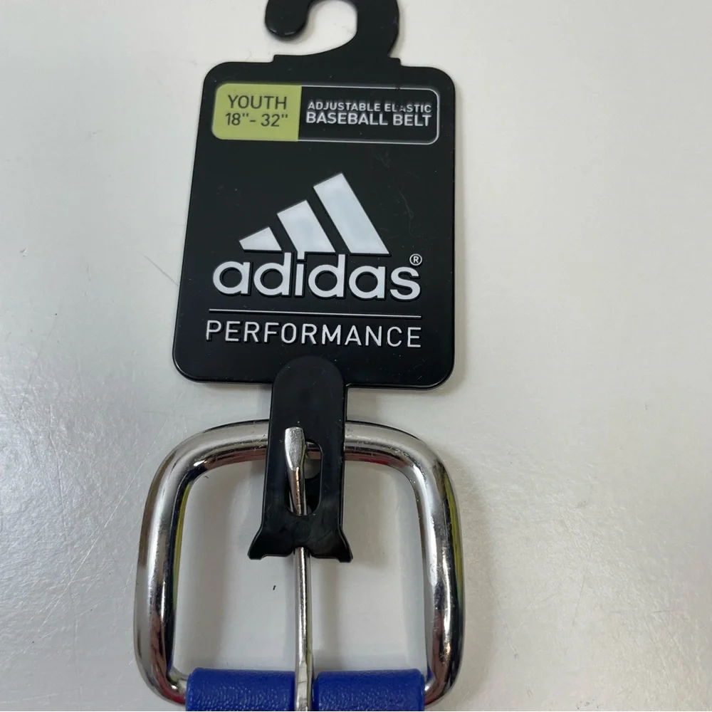 NEW Adidas Adjustable Baseball Belt Youth 18”-32” Blue Elastic Performance